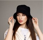 Панама хлопковая унисекс черная / панама женская хлопковая однотонная