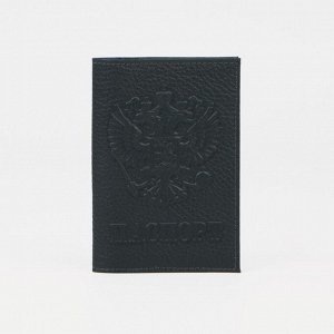 Обложка для паспорта, герб, флотер, цвет салатовый 3163000