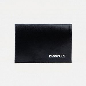 Обложка для паспорта, тиснение, цвет чёрный 1628235