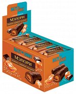 «Мэлори», мини-рулет бисквитный со вкусом солёной карамели, 40г (упаковка 12шт.)
