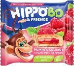 «HIPPO BONDI &amp; FRIENDS», бисквитное пирожное с малиновой начинкой, 32г (упаковка 12шт.)