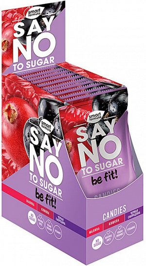 «Smart Formula», карамель без сахара Say no to sugar, малина, клюква, чёрная смородина, 60 г (упаковка 10 шт.)