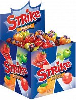 «Strike», карамель на палочке ассорти, 11,3г (упаковка 50шт.)