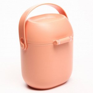 Контейнер для хранения детского питания 450 мл., с ложкой, цвет розовый