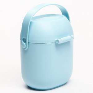 Контейнер для хранения детского питания 450 мл., с ложкой, цвет голубой