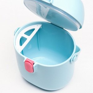 Контейнер для хранения детского питания 450 мл., с ложкой, цвет голубой