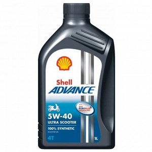 Масло моторное Shell Advance 4Т Ultra Scooter 5W-40, 1 л 550053813
