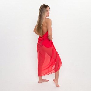 Парео женское, цвет красный, размер 120х170 см