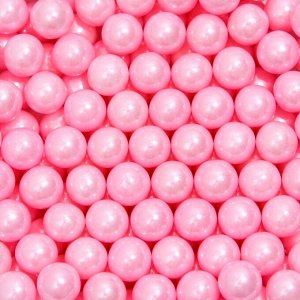 Кондитерская посыпка шарики 7 мм, розовый, 50