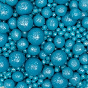 Драже «Жемчуг», взорванные зёрна риса в цветной кондитерской глазури, голубой, 50 г