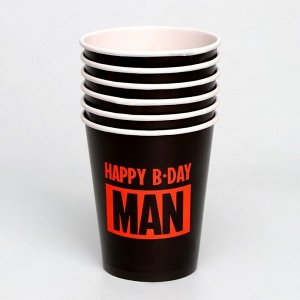 Набор бумажной посуды Happy B-day MAN