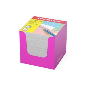 Блок для записей "ErichKrause" 80х80х80 белый, в розовой карт. подставке 1/24 арт. ЕК-36988