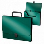 Папка-портфель &quot;ErichKrause Matt ice Metallic,FC&quot; пластик. бирюзовая арт. ЕК-53301
