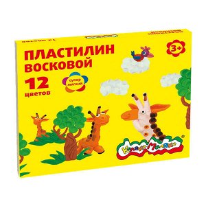 Пластилин 12 цв "Каляка-Маляка" со стеком 180 гр. 1/16 арт. ПВКМ12