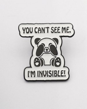 Металлический значок "Panda invisible"