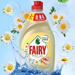 FAIRY Средство для мытья посуды Нежные руки Ромашка и витамин Е 450мл
