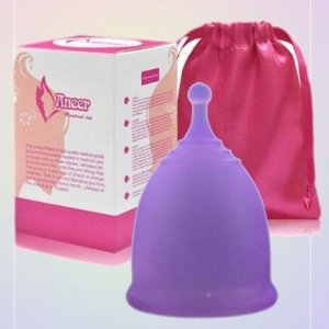 Медицинская силиконовая менструальная чашка, фиолетовая