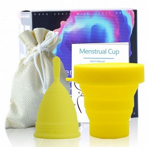 Менструальная чаша с контейнером и мешочком для хранения