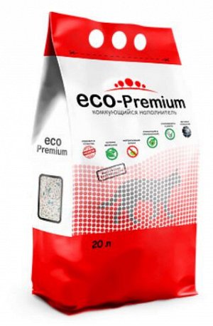 Наполнитель ECO-Premium GREEN древесный комкующийся 20 л
