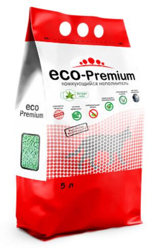Наполнитель ECO-Premium Алоэ древесный комкующийся 5 л