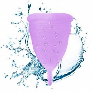 Менструальная чашка из медицинского силикона, фиолетовая