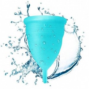 Менструальная чашка из медицинского силикона, голубая