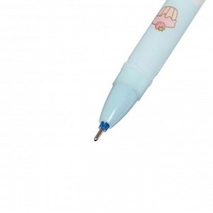 Ручка гелевая СО СТИРАЕМЫМИ ЧЕРНИЛАМИ, стержень синий 0,5мм, корпус с рисунком МИКС