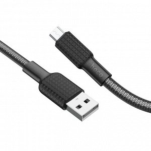 USB Кабель Hoco Jaeger Fast Charging MicroUSB / 2.4A