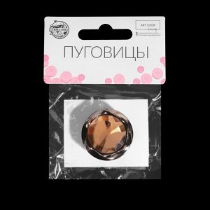 Арт Узор Пуговица декоративная, d = 30 мм, цвет коричневый
