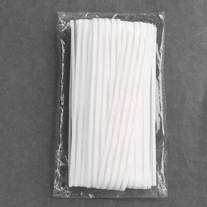 Резинка декоративная с прозрачными вставками, 27 мм, 10 ± 1 м, цвет белый
