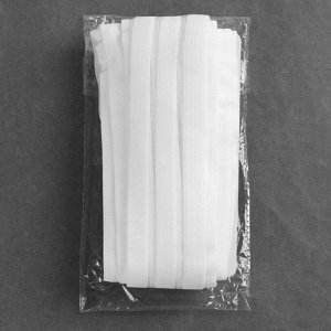 Арт Узор Резинка декоративная с прозрачными вставками, 50 мм, 10 ± 1 м, цвет белый