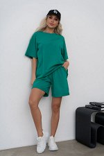 Костюм с шортами (изумрудный) К11-55