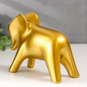 Сувенир полистоун "Золотой слон" 10,5х6х13,5 см