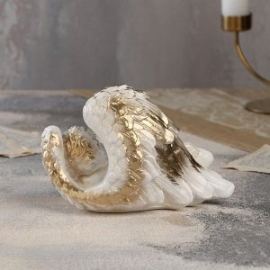 Статуэтка "Ангел в крыльях", белая, гипс, 14 см