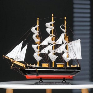 Корабль "Ла Фудр" трехмачтовый с белыми парусами, 40*5,5*33см