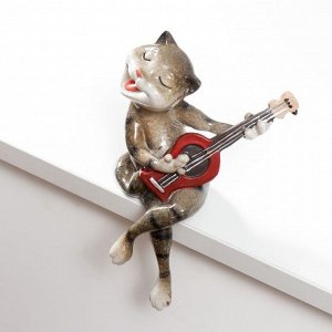 Сувенир полистоун лак "Кот с гитарой пойт серенаду" 17х7х10,5 см