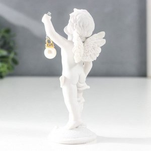 Сувенир полистоун "Белоснежный ангел с жемчужиной" МИКС 10,5х4,2х4,5 см