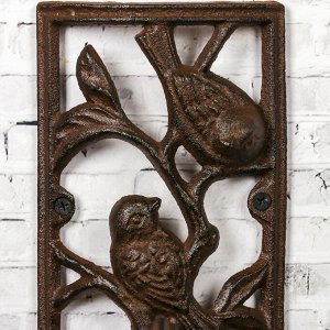 Колокол сувенирный чугун "Две птички на веточке" 24х15,5х11 см
