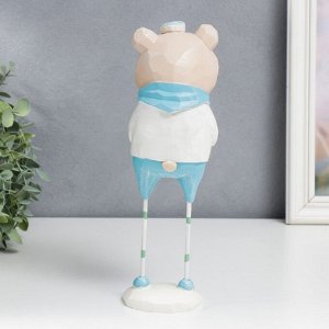 Сувенир полистоун "Мишка-морячок на длинных ножках" 25х9,5 см