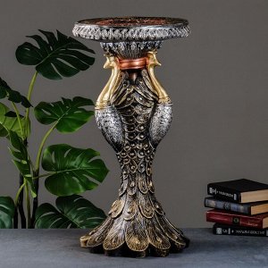 Фигура-подставка для мелочей «Столик. Павлины», гипс, бронза-золото, 70x40x40 см