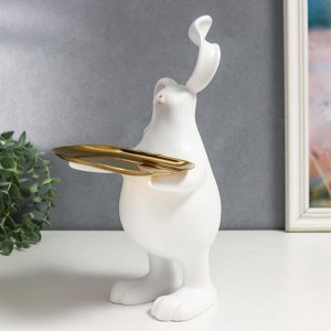 Сувенир полистоун подставка "Белый кроль" 30х18х19 см