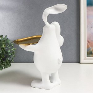 Сувенир полистоун подставка "Белый кроль" 30х18х19 см
