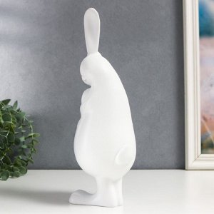 Сувенир полистоун &quot;Белый кроль обнимает сердечко&quot; 31х11х12 см