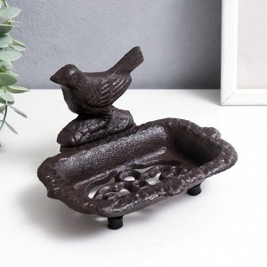 Фигурка-мыльница чугун «Птица», подставка для мелочей, 9x11x15 см