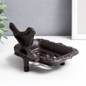 Фигурка-мыльница чугун «Птица», подставка для мелочей, 9x11x15 см
