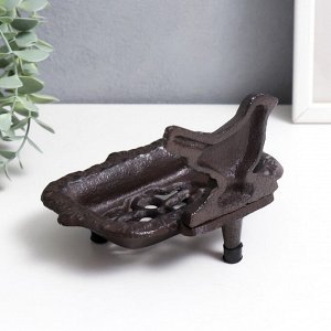 Фигурка-мыльница чугун «Птица», подставка для мелочей, 9x11x15 см