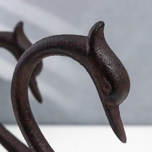 Набор фигурок чугун «Два лебедя», 2 шт., 20x8x15 см