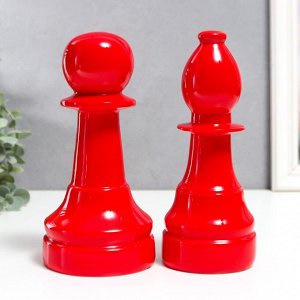 Сувенир полистоун "Шахматные фигуры" красный набор 6 шт 20,5х8,5х8,5 см