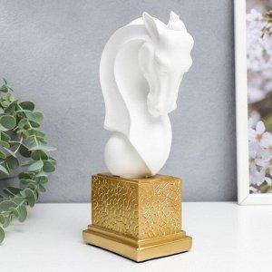 Сувенир полистоун бюст "Белый конь" 22х12х6,5 см