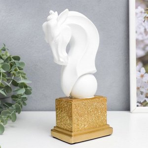 Сувенир полистоун бюст "Белый конь" 22х12х6,5 см